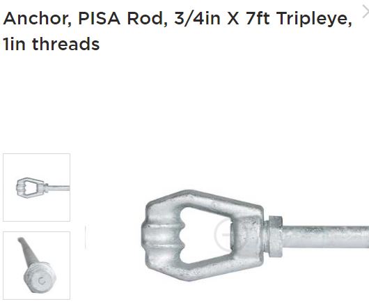 Anchor Rod 7ft 3/4in